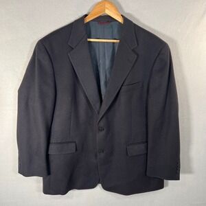 Austin Reed London 46S Men's Vintage Midnight Navy Wool Blazer Union Made in USA